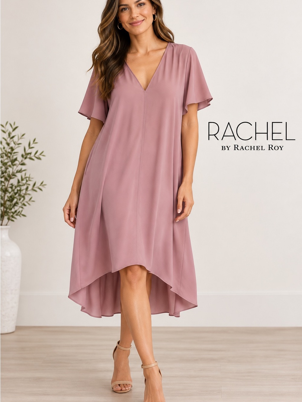 RACHEL by Rachel Roy Dusty Rose High-Low Dress